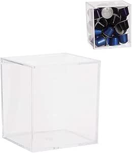 Deco Line - Caja para 40 cápsulas Nespresso (cristal acrílico, 13 cm): Amazon.es: Hogar