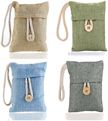 Smartwhiz Air Purifying,Bamboo Charcoal Air Freshener &amp; Odor Eliminator Bag For Fridge,Freezers,Cars,Closet,Shoes,Kitchens,Basements,Bedrooms,Living Areas (Pack of 2) (Gray, 100 GM)