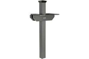 HIGHWOOD Hazelton Two-Sided Mailbox Post, Coastal Teak