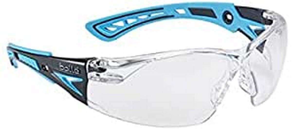 Bollé RUSHPPSIB One Size "Rush+" Safety Spectacles - Blue/Black