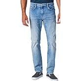 Mavi Men's Zach Mid Rise Straight Leg Jeans, Deep Brushed Williamsburg