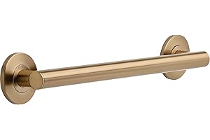 Delta Contemporary (1-Pack) 18" Shower Grab Bar Seniors ADA Compliant Champagne Bronze 450 lb Capacity Bathroom Safety Handle for Shower, Bathtub | Wall Mounted Balance Assist, Grip Bar 41818-CZ