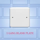 Body-Plus 1 Gang Blank Plate White Square Plastic Electrical Cover Cover 8.7cm view 3