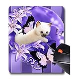 AOFFLY Melissa Dawn - Purple Lilies - Non-Slip Rubber Mousepad Gaming Mouse Pad