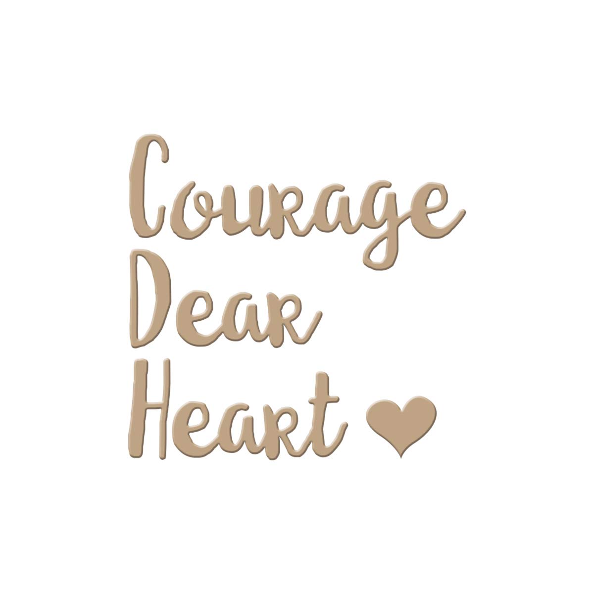 Spellbinders Glimmer Hot Foil Plate Courage Dear Heart