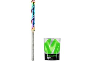 SHARPRO 1/8 Ball Nose CNC Router Bits 1/8 Inch Shank, Carbide Ballnose Up Cut Router Bit with Coated, End Mill for Wood, Aluminum, Engraving