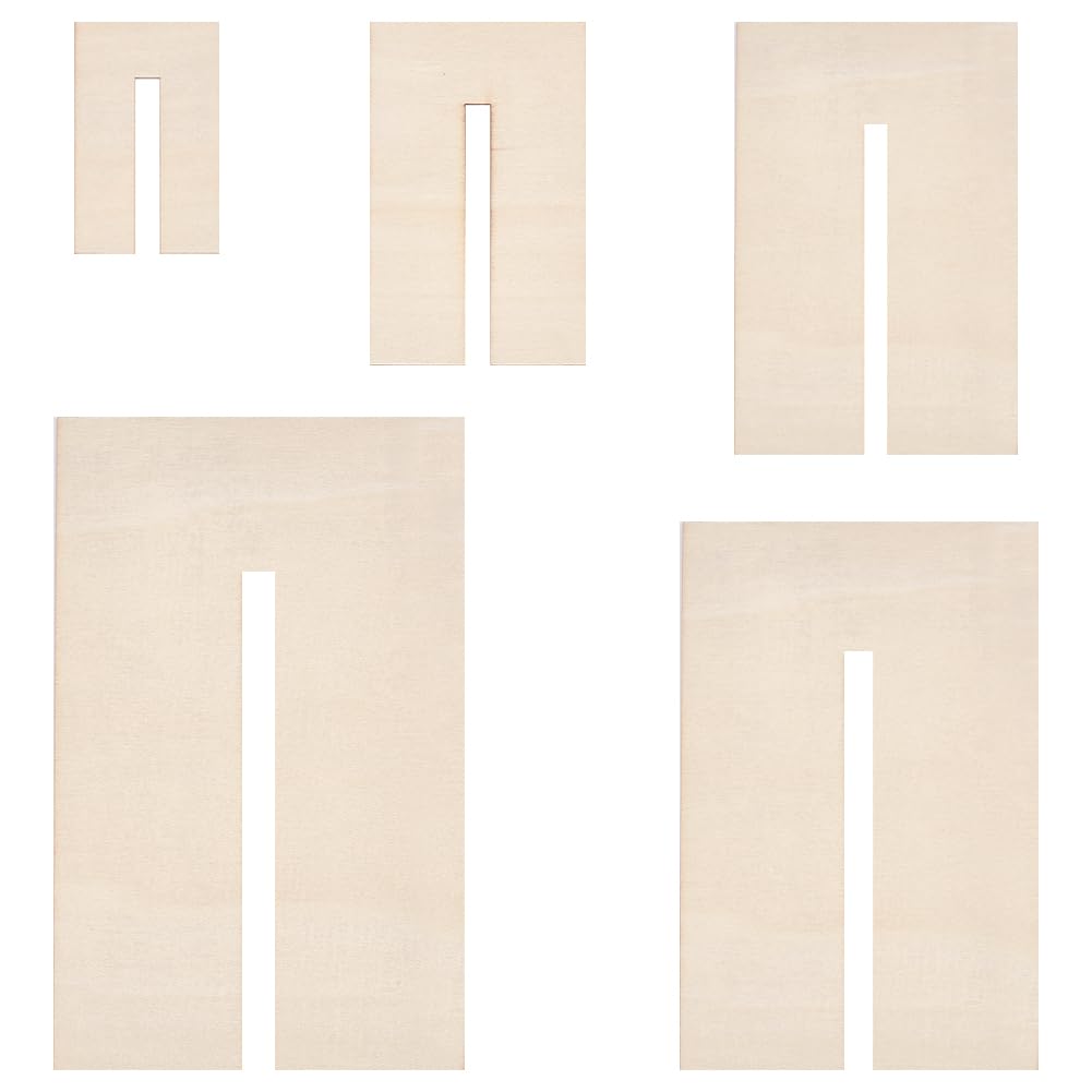 Photo 1 of BENECREAT 5Pcs Bow Maker Templates, Wood Tie Boards Craft Sewing Tool for Ribbon Making Hair and Gift Bows Crafts, Slot: 8mm