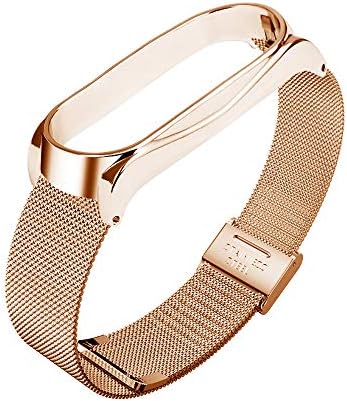 for Xiaomi Mi Band 3 Fashion Milanese Loop Stainless Steel Wristband Yesmile Adjustable New Watch Strap Replacement Wrist Bracelet Leisure Sport Watch Belts Metal Buckle