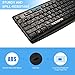 VicTsing Spill-Resistant Wired Keyboard, Computer USB Keyboard with 5 Feet USB Cable and Foldable Stands, Support Windows 10/8/7/Vista/XP, Mac, Linux, Black