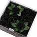 Febou Artificial Flowers, 100pcs Real Touch Artificial Foam Roses Decoration DIY for Wedding Bridesmaid Bridal Bouquets Centerpieces, Party Decoration, Home Display (Concise Type, Black)