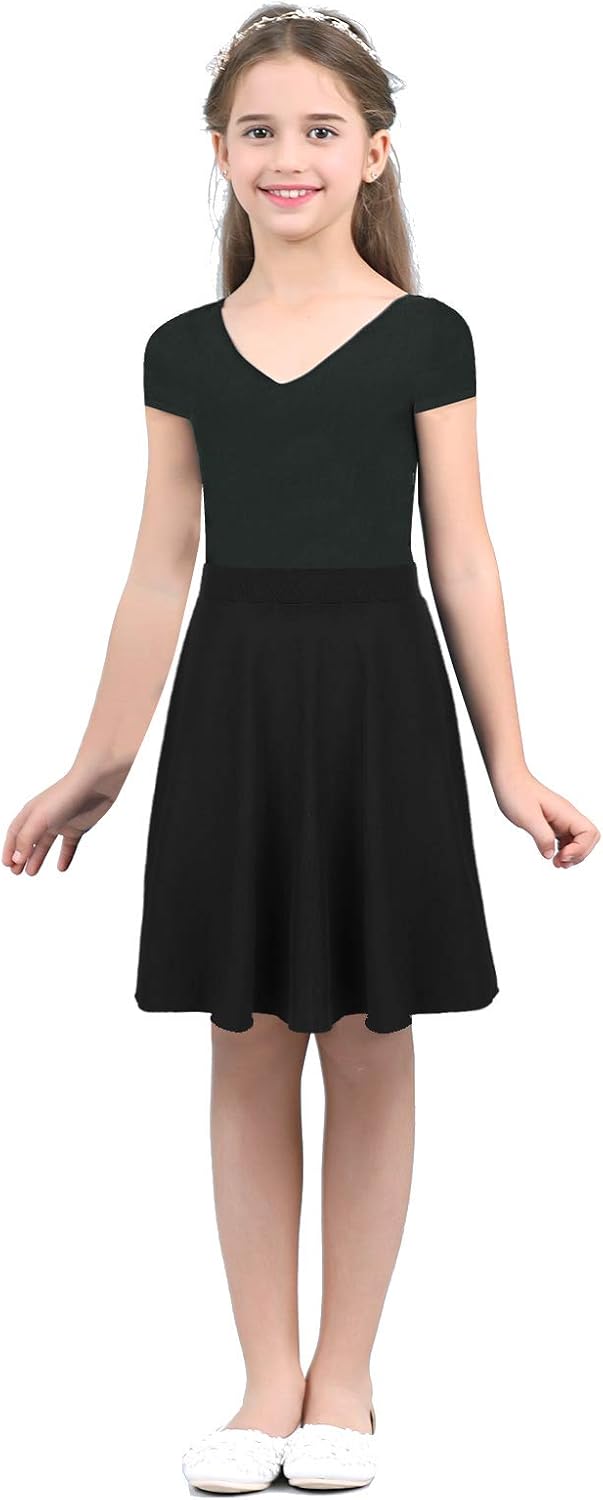Agoky Kids Girls Long Maxi Skirt Celebration of Spirit Praise Dance Performance for Casual Party School Uniform Dance Dress: Clothing