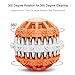 ATESSON Tough Chew Ball for Dogs, Rotatable Tooth Cleaning Toy Non-Toxic Rubber Bite Resistant, 3