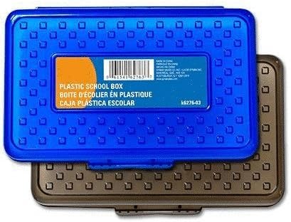 Plastic Pencil Case Box in Assorted Colors