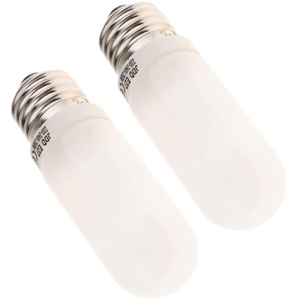POFET 2pcs JDD Type 250W 220-240V E27 (Standard Edison Screw) Frosted Halogen Light Bulb, Replacement Modeling Bulb for Photo Studio Strobe Lighting
