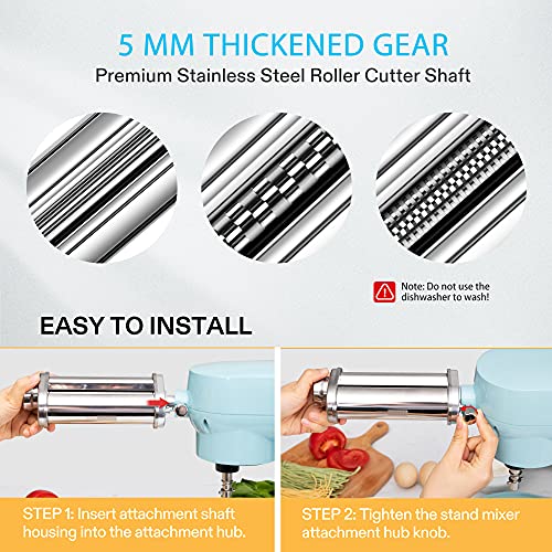 VIVOHOME 3Piece Pasta Maker Attachments Set for KitchenAid Stand