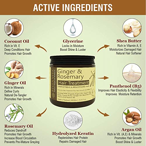 Bella Vita Organic Hair Growth & Fall Control Keratin Mask With Ginger