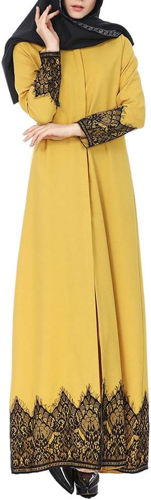 Muslim Dress, Womens Dresses 2019 Abaya Dubai Jilbab Moroccan Plus Size Kaftan Maxi Dress