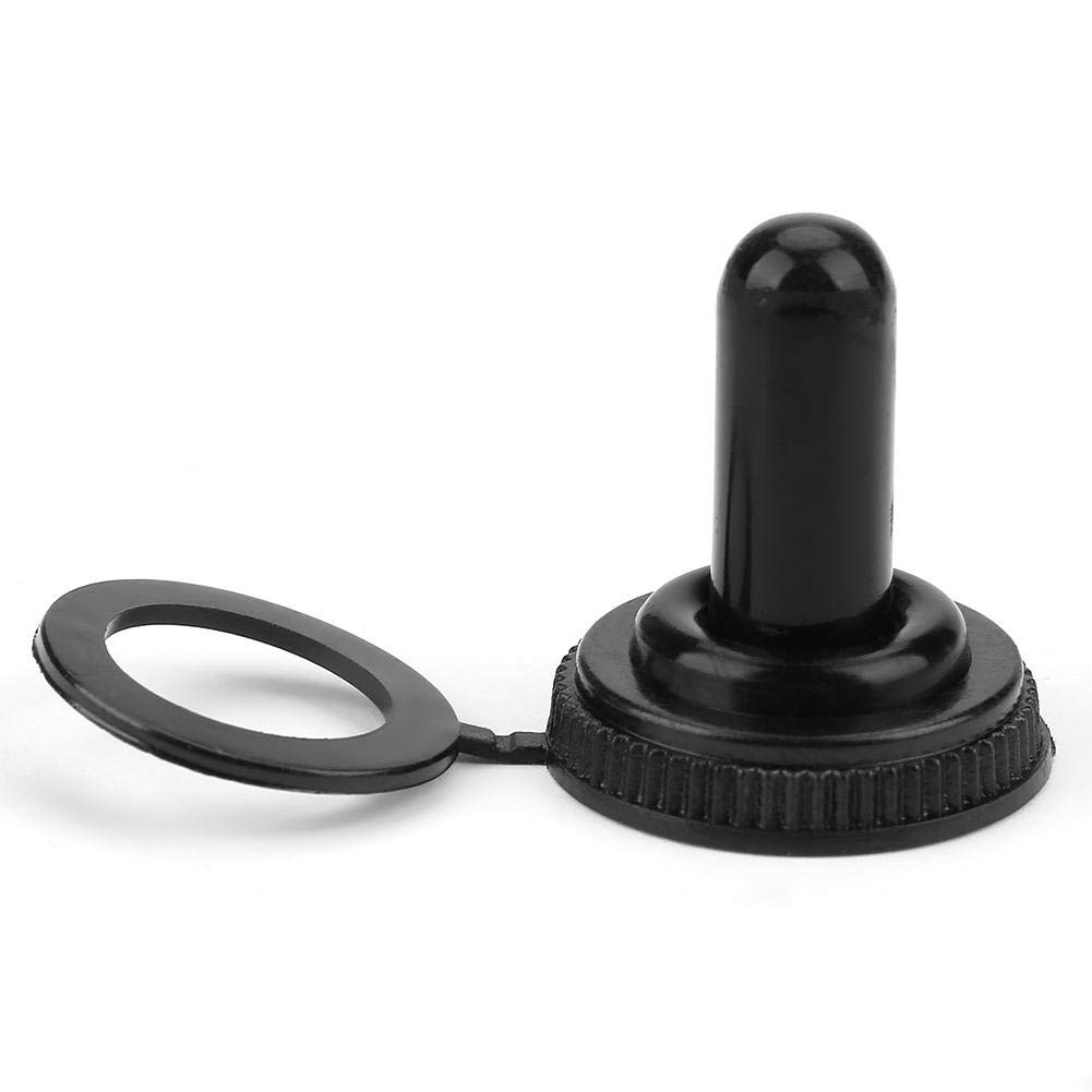 Toggle Switch Waterproof Cap 20Pcs 12mm Rocker Toggle Switch Waterproof Rubber Cap Boot Cover Black, Power Equipment