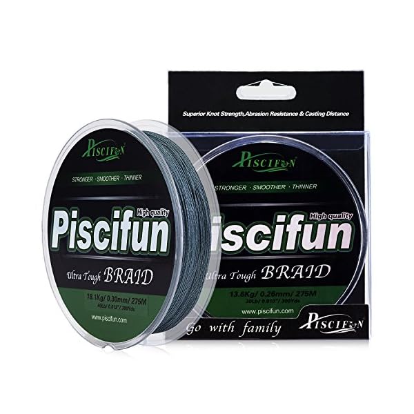 Piscifun-High-Performance-Braided-Fishing-Line-300yards-547yards-12lb-80lb-Test-Super-Strong-PE-Fishing-Line