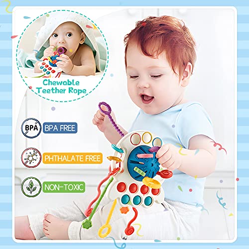 Tybasthe Montessori Toys for Babies 612 Months, Pull String Baby