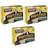 Newman's Own - Pop's Corn - Unsalted Organic Microwave Popcorn - 3 Pop & Serve Bags Per Box - Pack of 3