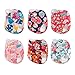 ALVABABY 6 Pack Cloth Diaper with 12 Inserts One Size Adjustable Washable Reusable Diaper Cover for Baby Girls and Boys