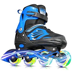 Black/Blue/Red Adjustable Inline Skates Boys Girls