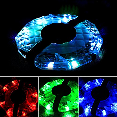 Tulas Bike Wheel Hub Light USB Rechargeable Waterproof LED RGB Colorful Bicycle Spoke Lights for Safety Warning Décor (2 Pcs) - Thumbnail 2