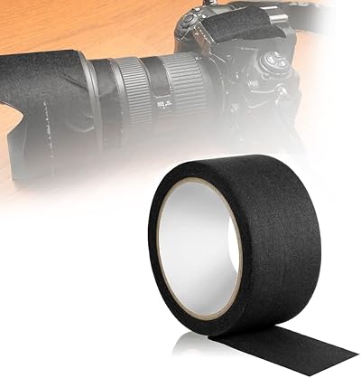 QUCUMER Black Fabric Tape 5cm x 10m Waterproof Book Binding Repair Camouflage
