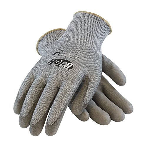 16-560/L Seamless Knit HPPE/Glass Glove with Polyurethane Coated Smooth Grip on Palm and Fingers