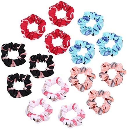 Yigou 20 Pcs Hair Scrunchies Women's Chiffon Flower Hair Scrunchies Hair Bow Chiffon Ponytail Holder.Scrunchy Hair Ties Ropes Scrunchie for Women or Girls Hair Accessories ，5 colors