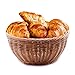Woven Bread Basket 12 in Round Poly-Wicker Food Fruit Vegetable Basket Serving Basket for Store Kitchen (Round,1pc)