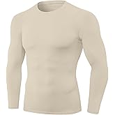 Men's Compression Shirt Long Sleeve Athletic Workout T-Shirts Top Active Sport Base Layer Undershirt Dry Fit