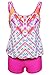Aleumdr Women's Tankini with Triangle Briefs Boy Bottom Swimsuit Swimwear S-XXXL
