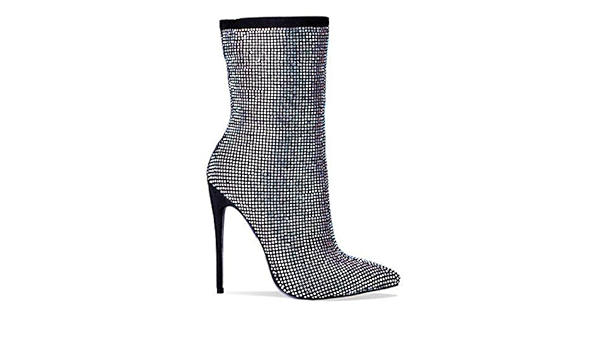 ladies diamante ankle boots