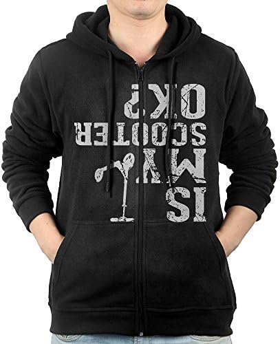 Is My Scooter Girl Sweater Shirt Zipper Jacket Sports Hooded Sweatshirt For Mens Fit Tour Black X-Large