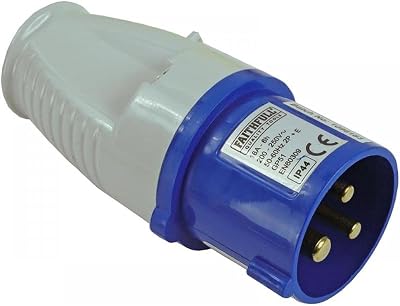 Faithfull PLUG16AMP 240V 16A Replacement Blue Plug for Trailing Leads