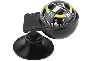 DUOKON Qiilu 30mm Adjustable Dash Mount Compass Navigation Hiking Direction Pointing Guide Ball for Marine Boat Truck Auto Car Outdoor