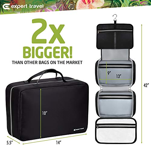 The Biggest F'n Toiletry Bag On Amazon (42"x14") | For Men and Women | Leak Proof | Clear Pockets | Detachable Compartment | Makeup Bag | Cosmetic Bag | Black The Biggest F'n Toiletry Bag On Amazon (42"x14") | For Men and Women | Leak Proof | Clear Pockets | Detachable Compartment | Makeup Bag | Cosmetic Bag | Black
