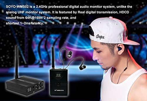 Auricolare Monitor Wireless 2.4GHz - Set Trasmettitore-Ricevitore Per Live Performance E Studio - Foto 14