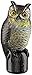 Eliminator Scarecrow Owl Decoy with Scary Lighted Eyes and Frightening Sound – Solar Powered & Motion Activated – Realistic Predator Scares Away and Repels All Birds, Rabbits, Squirrels & other Pests