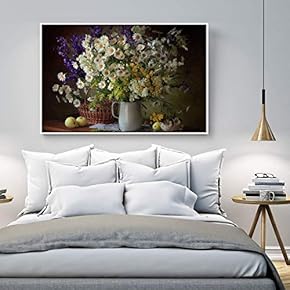 Floating Framed Canvas Wall Art for Living Room, Bedroom Still Life Canvas Prints for Home Decoration Ready to Hang - 16x24 inches