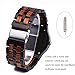 BEWELL W109A Men's Wooden Watch Quartz Analog Movement Date Wristwatch for Men (ZS- Red and Black (no Small dials))