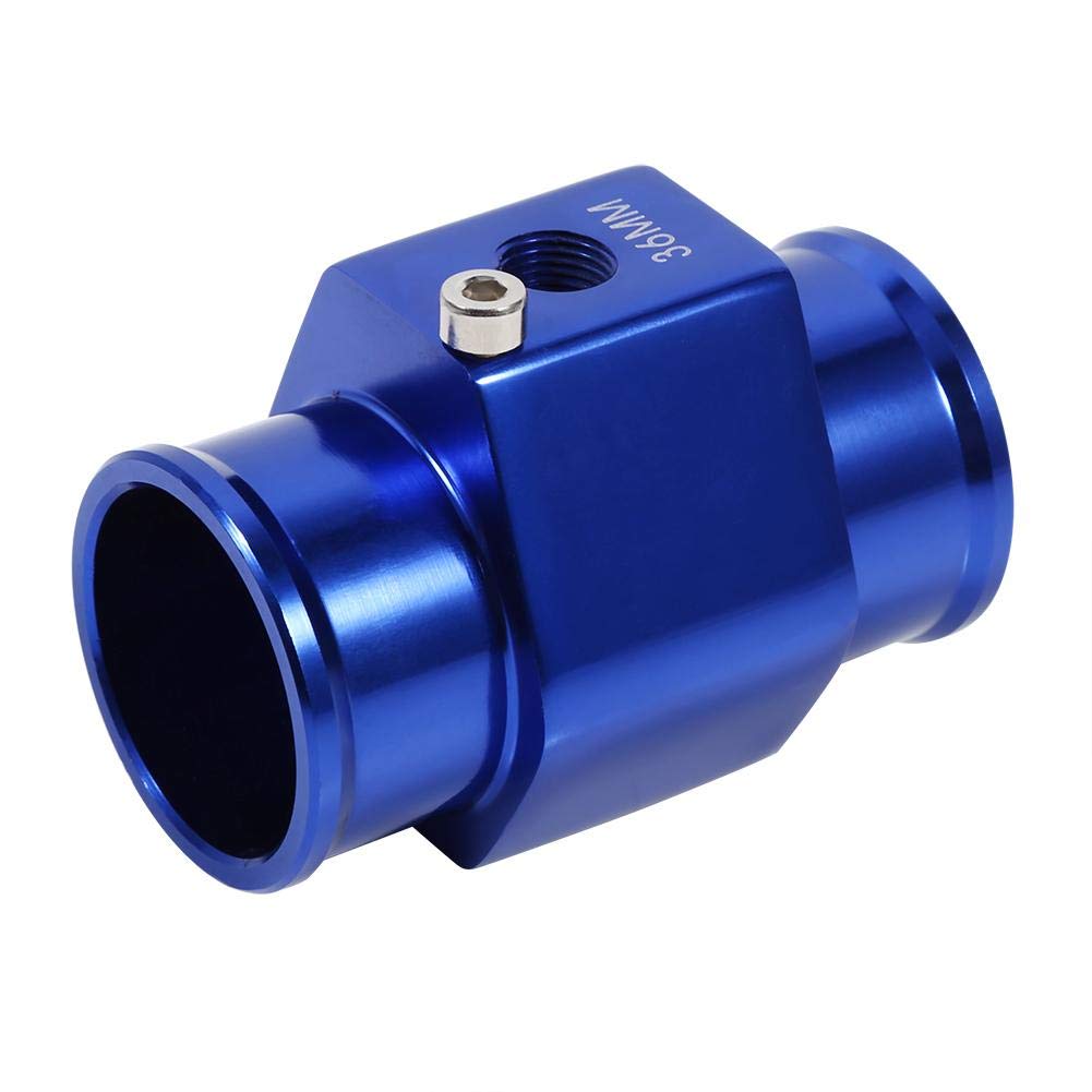 Keenso 36mm Radiator Sensor, Water Temperature Sensor Adapter Radiator Hose Universal Aluminium Alloy Blue