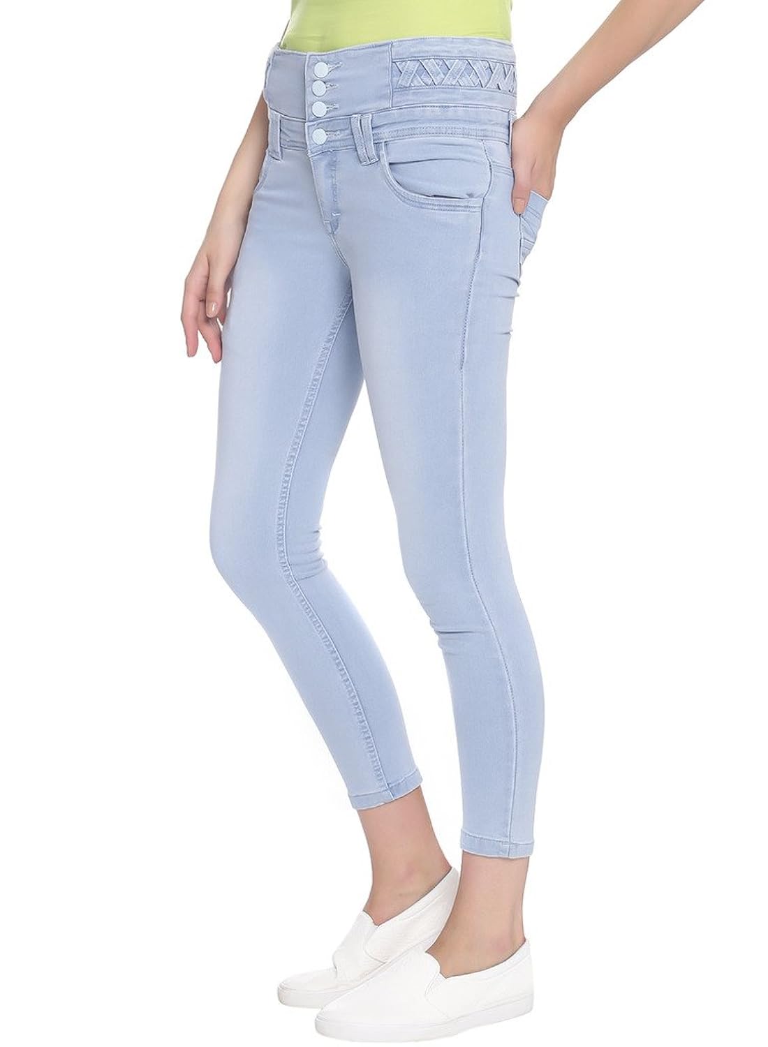 broadstar women denim light blue jeans