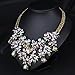 Girl Era Europe Vintage Costume Jewelry Multi-Crystal Bib Temperament Necklace