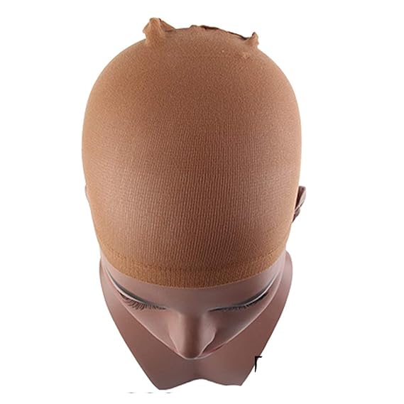 2pcs Wig Cap Brown Stocking Cap To Christmas Cosplay Wig Caps Stocking Elastic Liner