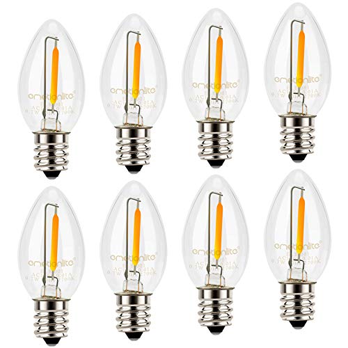 Night Light Bulbs, C7 Candelabra Bulb, Emotionlite LED Light Bulbs with