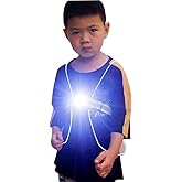 LED Running Vest Light Rechargeable Reflective Safety Ultralight Bright Chest Lamp Adjustable Visibility Lightweight Rainproo