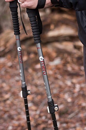 Carbon Fiber Trekking Poles for Ultralight Hiking / Backpacking - Adjustable Anti-Shock Alpenstock Walking Sticks w/ EVA Foam Handle (1 Pair)